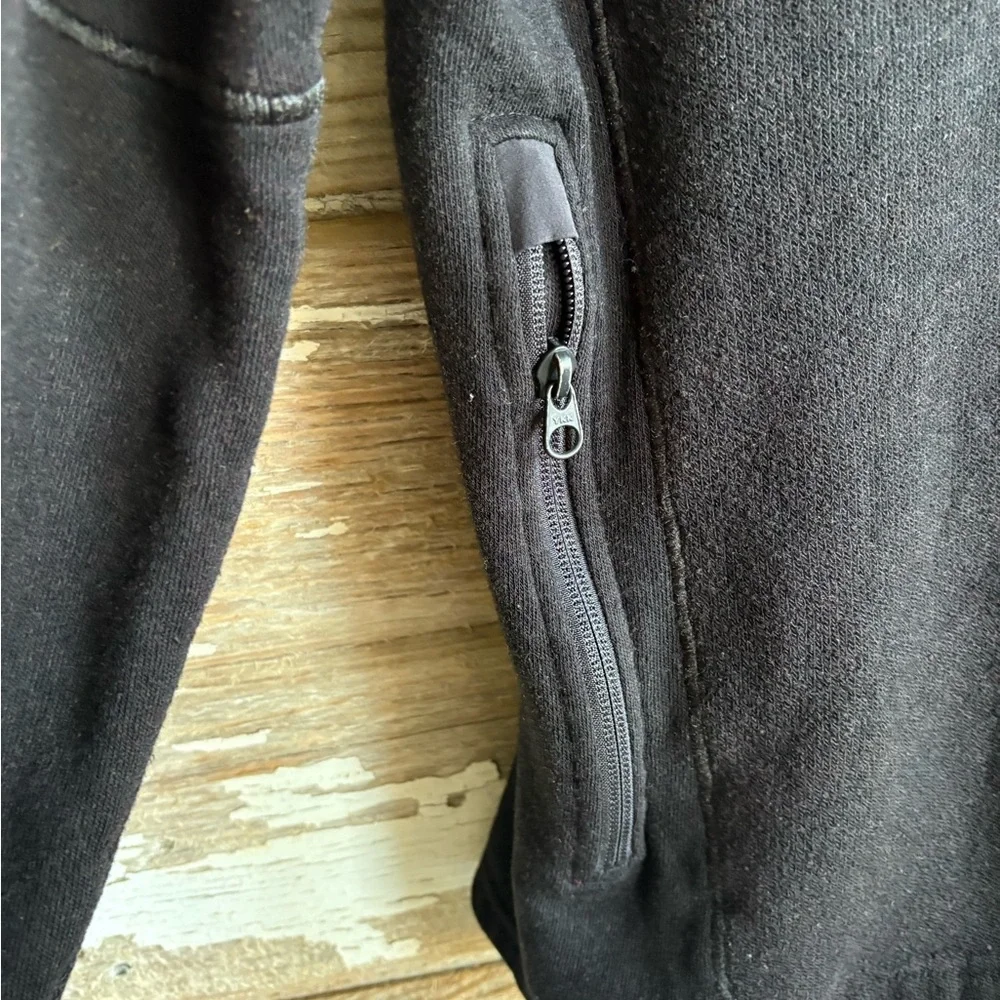 Kühl Large Full Zip Fleece Jacket Black Softshell Panels Outdoor Hiking‎